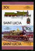 St Lucia 1986 Locomotives #5 (Leaders of the World) 30c Class D 4-4-0 No.737 se-tenant pair imperf from limited printing unmounted mint as SG 862a