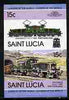 St Lucia 1984 Locomotives #2 (Leaders of the World) 15c 'Crocodile type 1CC1 Switzerland' se-tenant pair imperf from limited printing unmounted mint as SG 717a