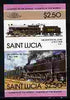 St Lucia 1985 Locomotives #4 (Leaders of the World) $2.50 'Big Bertha 0-10-0' se-tenant pair imperf from limited printing unmounted mint as SG 830a