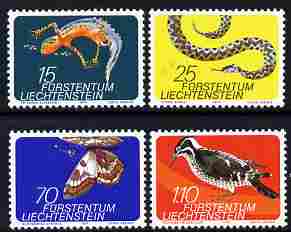 Liechtenstein 1974 Small fauna perf set of 4 unmounted mint, SG 596-99