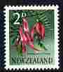 New Zealand 1960-66 Kowhai Ngutu-kaka Flower 2d (from def set) unmounted mint as SG 783