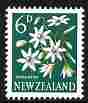 New Zealand 1960-66 Clematis Flower 6d on chalky paper (from def set) unmounted mint as SG 788