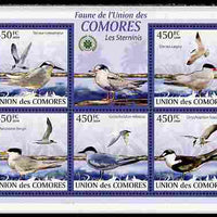 Comoro Islands 2009 Sea Birds perf sheetlet containing 5 values unmounted mint Yv 1676-80, Mi 2397-2401