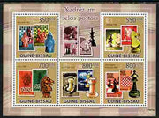 Guinea - Bissau 2009 Chess on Stamps perf sheetlet containing 5 values unmounted mint Yv 3006-10