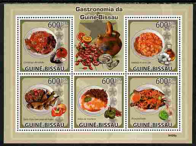 Guinea - Bissau 2009 Gastronomy perf sheetlet containing 5 values unmounted mint Yv 3016-20