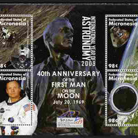 Micronesia 2009 40th Anniversary of Moon Landing perf sheetlet containing 4 values unmounted mint