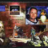Nevis 2009 40th Anniversary of Moon Landing perf s/sheet unmounted mint