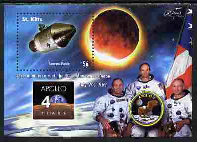 St Kitts 2009 40th Anniversary of Moon Landing perf s/sheet unmounted mint