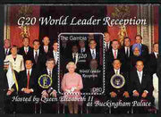 Gambia 2009 Barack Obama Visits Queen Elizabeth at Buckingham Palace & G20 Reception perf s/sheet unmounted mint