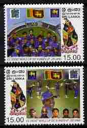 Sri Lanka 2007 Cricket World Cup - Runners-up perf set of 2 unmounted mint SG 1876-77