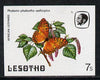Lesotho 1984 Butterflies African Leopard 7s imperf proof with background colour omitted unmounted mint