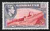 Gibraltar 1938-51 KG6 6d carmine & grey-violet P13.5 unmounted mint SG126