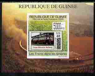 Guinea - Conakry 2009 Trains on Stamps #2 individual imperf deluxe sheetlet unmounted mint. Note this item is privately produced and is offered purely on its thematic appeal