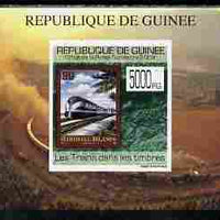 Guinea - Conakry 2009 Trains on Stamps #3 individual imperf deluxe sheetlet unmounted mint. Note this item is privately produced and is offered purely on its thematic appeal