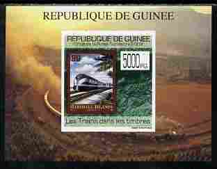 Guinea - Conakry 2009 Trains on Stamps #3 individual imperf deluxe sheetlet unmounted mint. Note this item is privately produced and is offered purely on its thematic appeal
