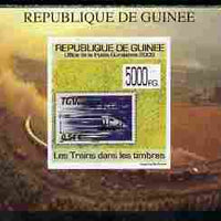 Guinea - Conakry 2009 Trains on Stamps #5 individual imperf deluxe sheetlet unmounted mint. Note this item is privately produced and is offered purely on its thematic appeal