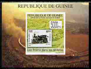 Guinea - Conakry 2009 Trains on Stamps #6 individual imperf deluxe sheetlet unmounted mint. Note this item is privately produced and is offered purely on its thematic appeal
