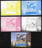 St Thomas & Prince Islands 2008 60th Anniversary of Israel #1 individual deluxe sheet - the set of 5 imperf progressive proofs comprising the 4 individual colours plus all 4-colour composite, unmounted mint