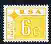 South Africa 1972 Postage Due 6c chrome yellow on phosphorised paper unmounted mint SG D78p