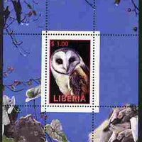 Liberia 2000 Owls #2 perf s/sheet unmounted mint