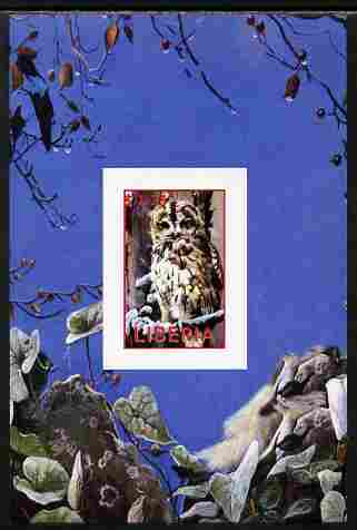 Liberia 2000 Owls #3 imperf s/sheet unmounted mint