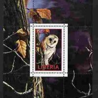 Liberia 2000 Owls #5 perf s/sheet unmounted mint