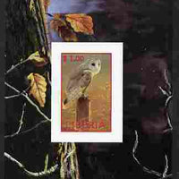 Liberia 2000 Owls #6 imperf s/sheet unmounted mint