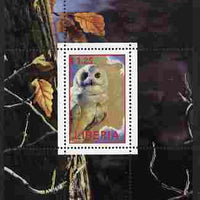 Liberia 2000 Owls #7 perf s/sheet unmounted mint