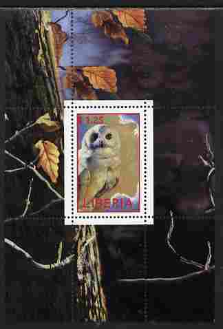 Liberia 2000 Owls #7 perf s/sheet unmounted mint