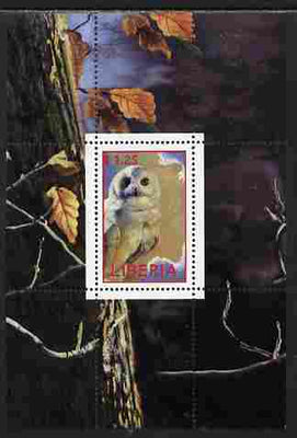 Liberia 2000 Owls #7 perf s/sheet unmounted mint