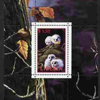 Liberia 2000 Owls #8 perf s/sheet unmounted mint