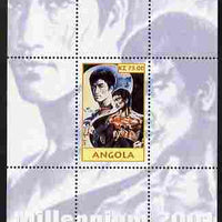 Angola 2001 Millennium series - Bruce Lee perf s/sheet unmounted mint. Note this item is privately produced and is offered purely on its thematic appeal