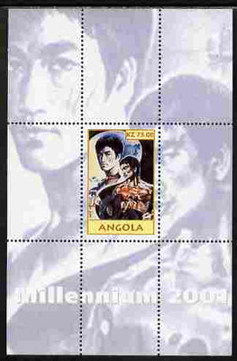 Angola 2001 Millennium series - Bruce Lee perf s/sheet unmounted mint. Note this item is privately produced and is offered purely on its thematic appeal