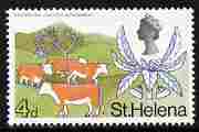 St Helena 1968 Blue Gum Eucalyptus & Livestock 4d (from def set) unmounted mint, SG 231