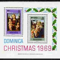 Dominica 1969 Christmas Paintings imperf m/sheet unmounted mint, SG MS 295