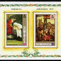 Dominica 1972 Christmas Paintings imperf m/sheet unmounted mint, SG MS 372