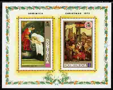 Dominica 1972 Christmas Paintings imperf m/sheet unmounted mint, SG MS 372