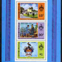 Dominica 1973 25th Anniversary of West Indies University perf m/sheet unmounted mint, SG MS 414