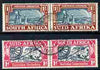 South Africa 1938 KG6 Voortrekker Commemoration set of 4 (2 horiz bi-lingual pairs) fine cds used SG 80-81