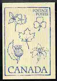 Canada 1979 Flowers & Trees - Heraldic Symbols from the Plant World (Rose, Thistle, Shamrock, Lily & Maple) 50c booklet (blue on crean cover) complete and pristine, SG SB 86i