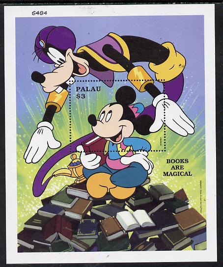 Palau 1997 Books Are Magical, Goofy & Micky Mouse $3 m/sheet unmounted mint