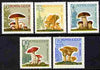 Russia 1964 Mushrooms perf set of 5 on varnished paper unmounted mint, SG 3058b-62b
