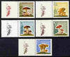 Russia 1964 Mushrooms perf set of 5 on varnished paper each se-tenant with label depicting a mushroom, unmounted mint SG 3058b-62b