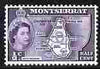 Montserrat 1953-62 QEII Map of Presidency 1/2c violet unmounted mint SG 136a