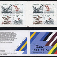 Booklet - Lithuania 1992 Birds of the Baltic booklet complete and very fine containing two se-tenant blocks of 4 (2 sets)