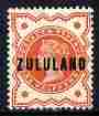 Zululand 1888-93 QV opt on Great Britain 1/2d vermilion mounted mint SG1