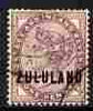 Zululand 1888-93 QV opt on Great Britain 1d deep violet cds used SG2