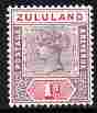 Zululand 1894-96 QV Key Plate 1d mounted mint SG 21