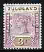 Zululand 1894-96 QV Key Plate 3d mounted mint SG 23