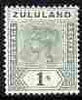 Zululand 1894-96 QV Key Plate 1s mounted mint SG 25